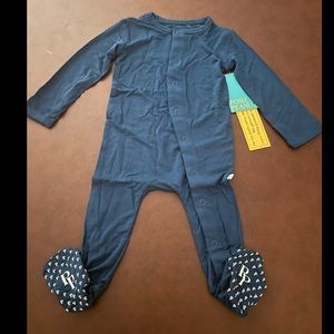 Posh Peanut Sailor Blue snap footed sleeper 9-12 months